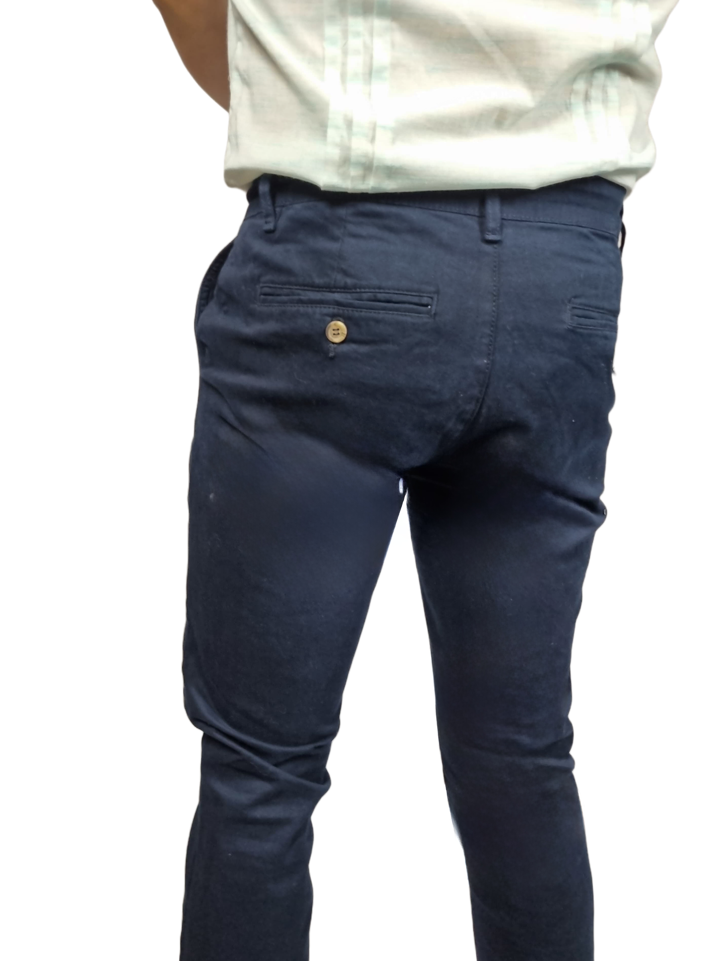 Pantalón Slim gabardina Azul Marino