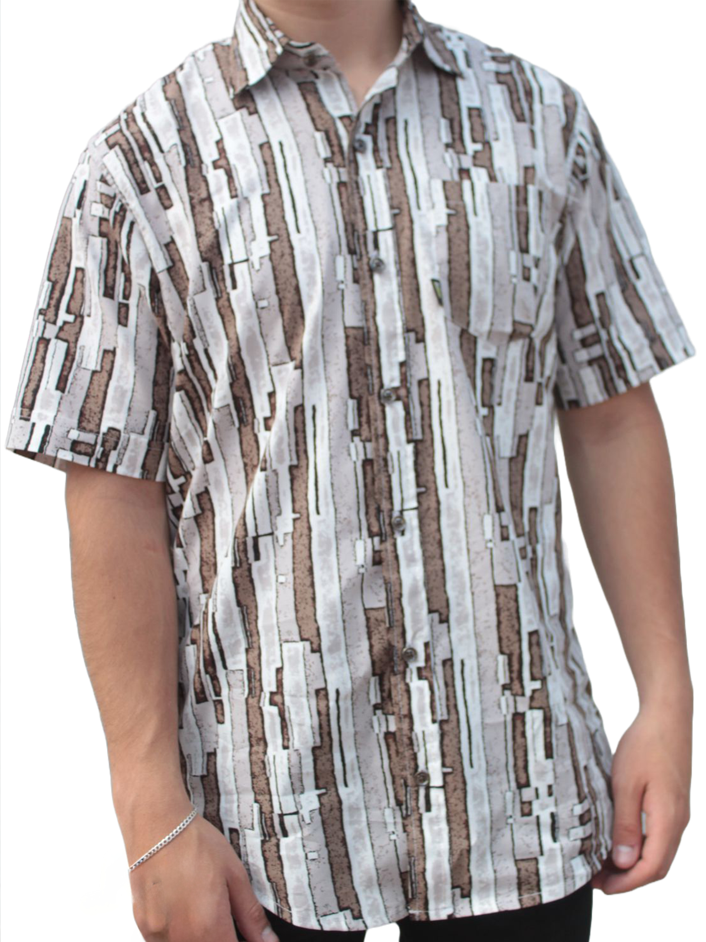 Camisa manga corta slim algodón.