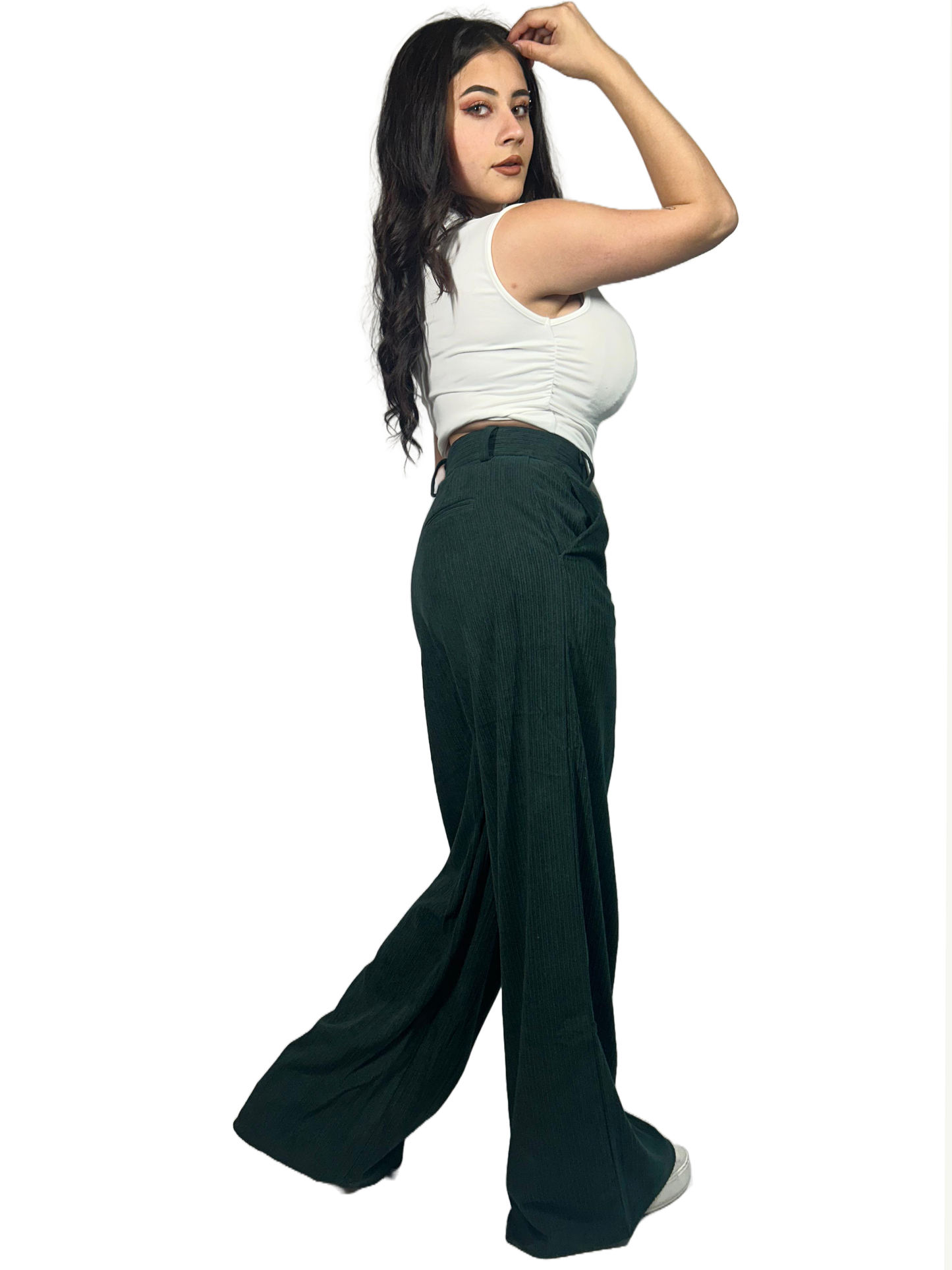 Pantalón panilla ancho de pierna