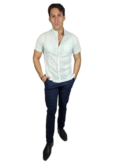 Pantalón Slim gabardina Azul Marino