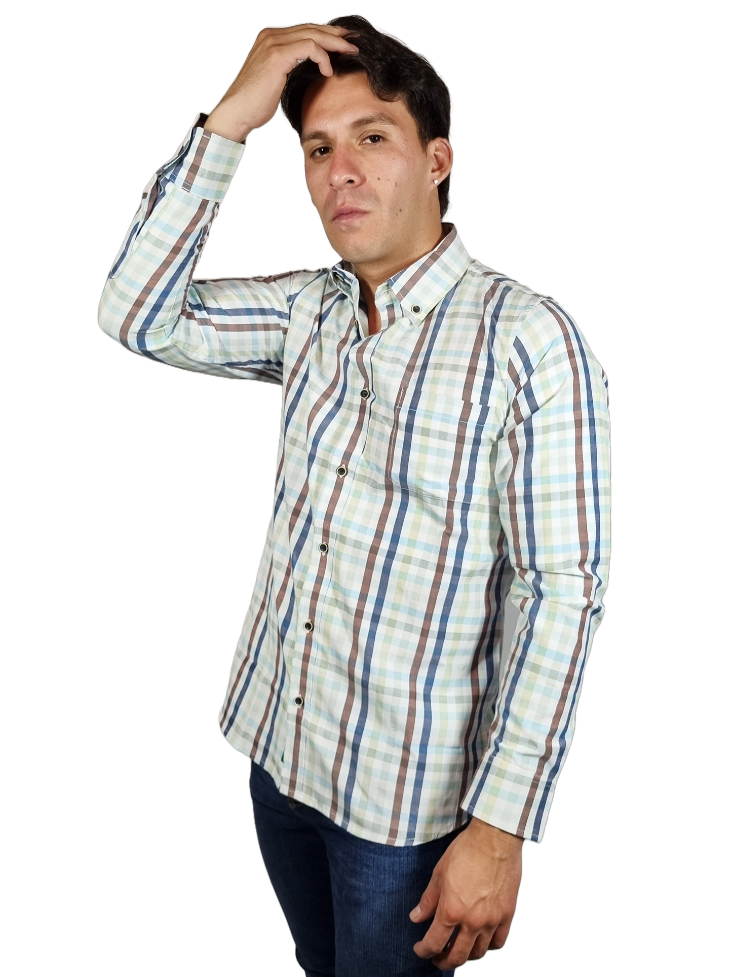 Camisa cuadros slim fit.