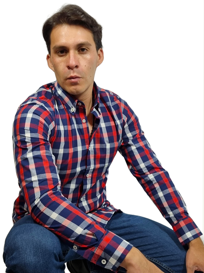 Camisa caballero cuadros