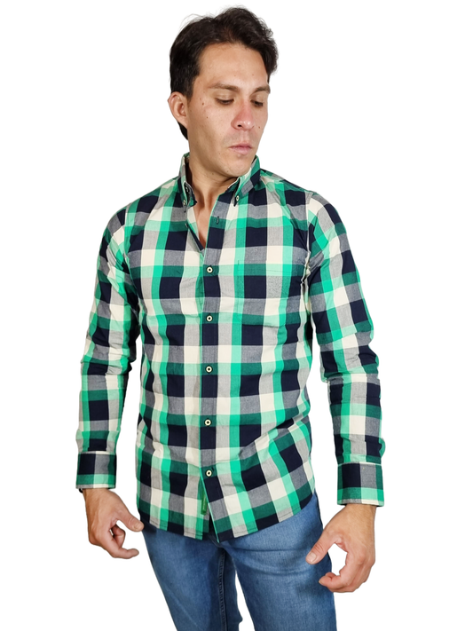 Camisa cuadros slim