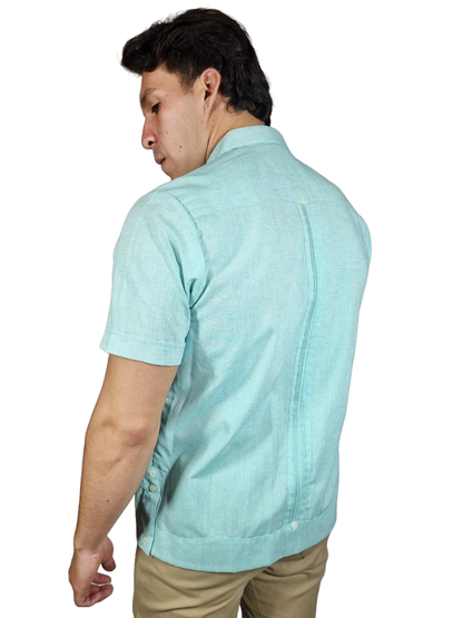 GUAYABERA VERDE AGUA
