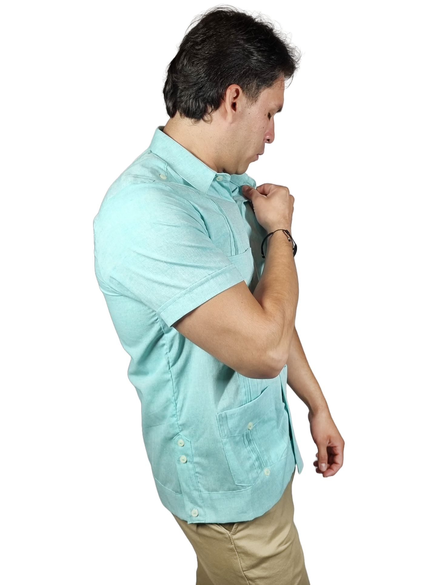 GUAYABERA VERDE AGUA